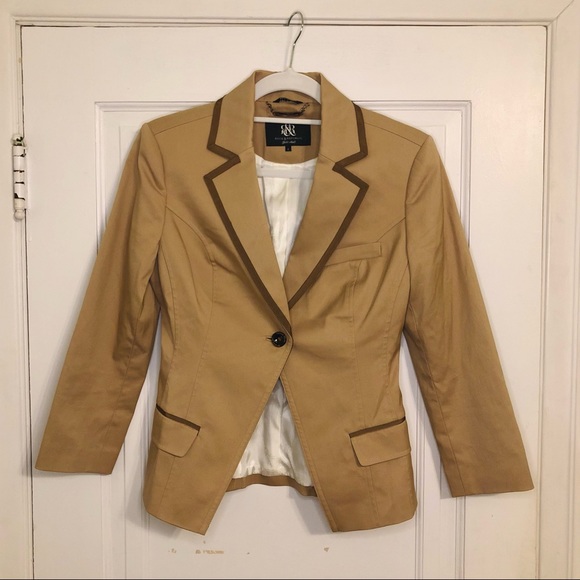 Rock & Republic Tailor Made Blazer Suit Jacket Light Brown Tan - Picture 2 of 5